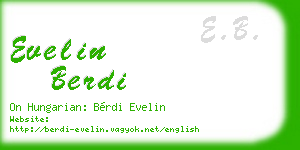 evelin berdi business card