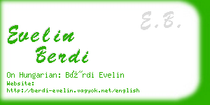 evelin berdi business card